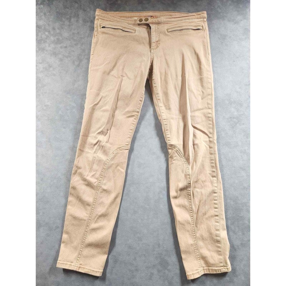 Tory Burch Tan Equestrian Moto Skinny Pants Women 31 Beige 22131219